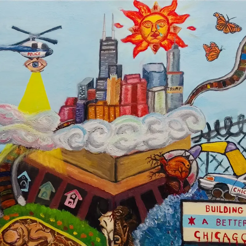 work of art with text Building a Better Chicago 